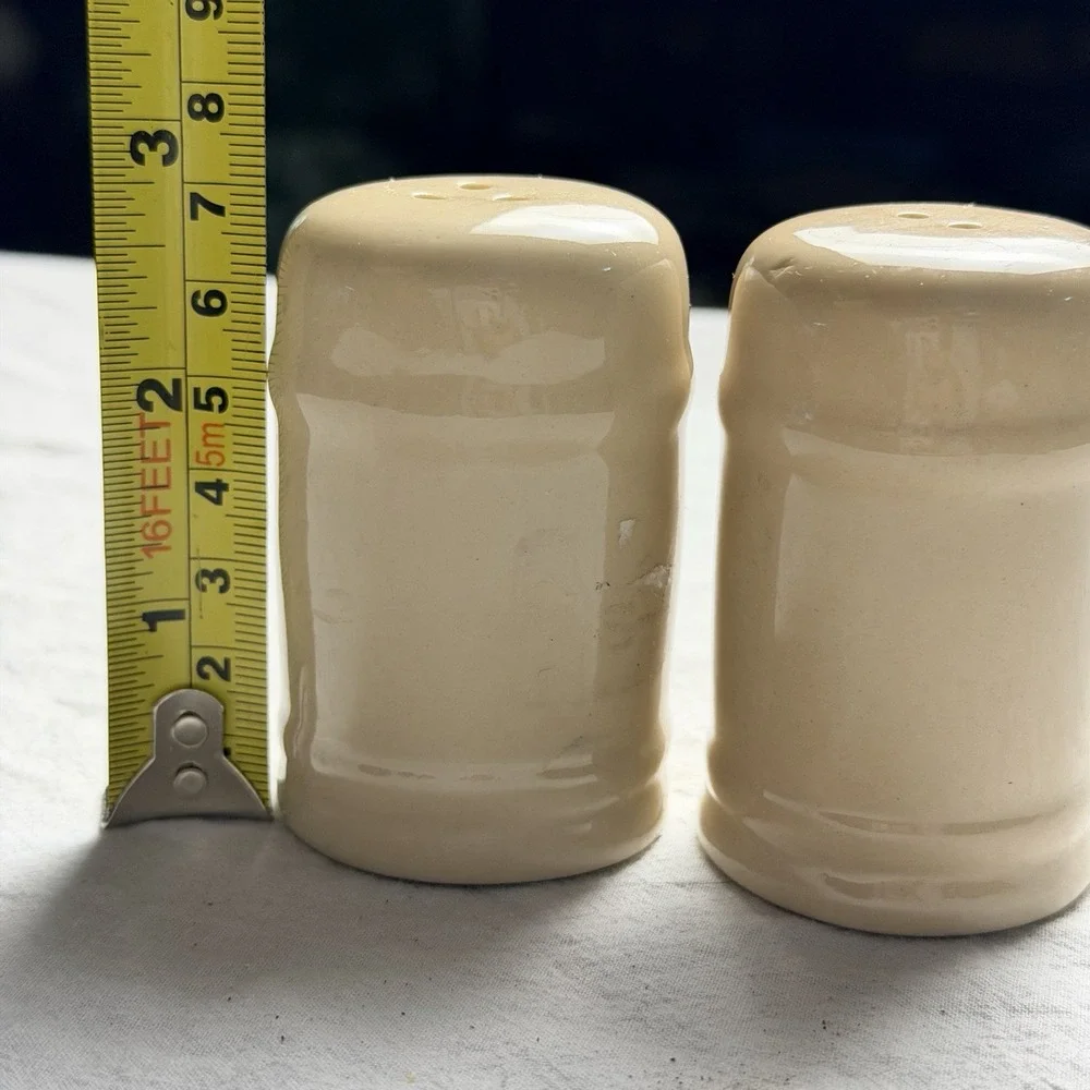 Ivory Ceramic Salt And Pepper Shakers Vintage